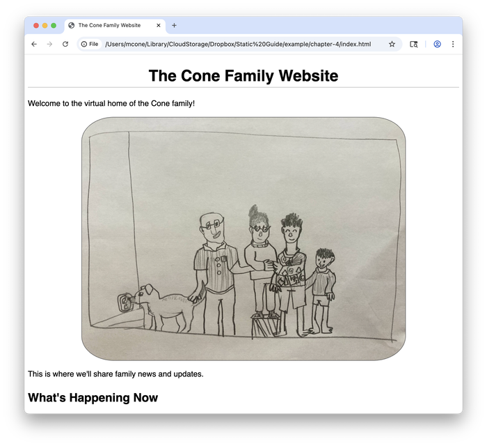 Adding CSS to our web page
