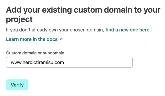 Adding the custom domain in Netlify